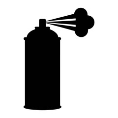 Black spray paint can vector illustration for diy projects and artistic design needs on white background