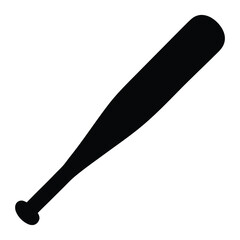 Baseball bat vector illustration: equipment, sports, game, wooden, hitting, athletics, black bat
