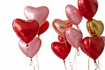 Valentine's Day balloons isolated on ai generated