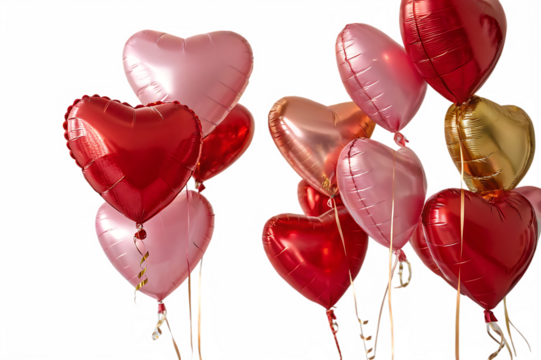 Valentine's Day balloons isolated on ai generated