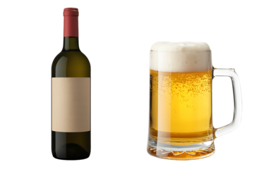 Enjoy elegant wine and refreshing beer with friends, celebrating life's moments in style, perfect for social gatherings and festive occasions, cheers to good times