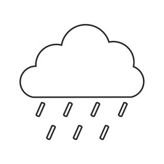 雨雲と雨、天気のイラスト