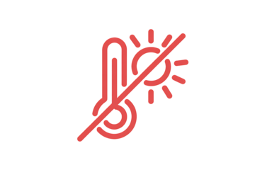 Avoid extreme heat warning with this hot weather safety icon, helping you stay cool and safe from overheating in summer heatwaves in your design