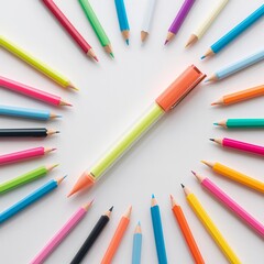 Highlighter marker isolated on white background