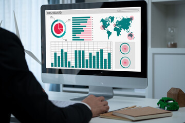 Business data dashboard provide brisk business intelligence analytic for marketing strategy planning
