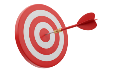 Bullseye achieved with precision dart hitting target center, embodying success, focus, and strategic goals in business and career aspirations, aiming for perfection