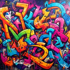 Fototapeta premium Vibrant street art mural