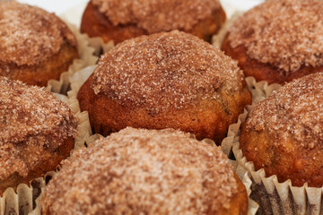 Closeup of Homemade Breakfast Muffins on Kitchen Countertop