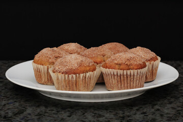 Closeup of Homemade Breakfast Muffins on Kitchen Countertop
