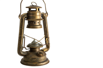 Vintage oil lantern isolated on ai generated