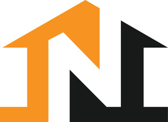 N logo design. N logo vectors. House N logo design. Creative N logo design. Luxury Real estate logo design. Minimalist logo design. Icon design. Brand logo design. Building, Architectural logo 