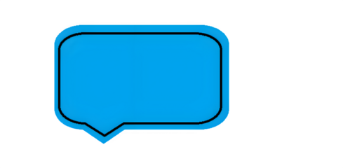 "Realistic Blue Speech Bubble Icon 3D Render – Isolated on Transparent Background PNG"