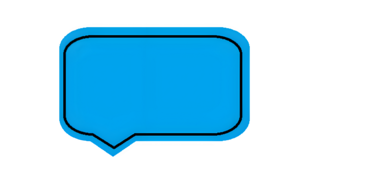 "Realistic Blue Speech Bubble Icon 3D Render – Isolated on Transparent Background PNG"