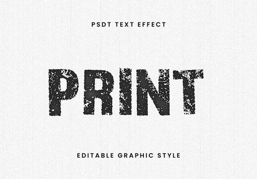 Grunge Ink Stamp Text Effect