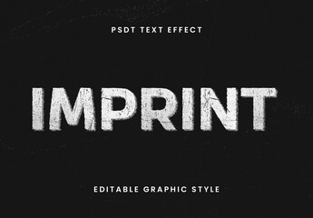 White Grunge Stamp Text Effect Cracked Bold Font