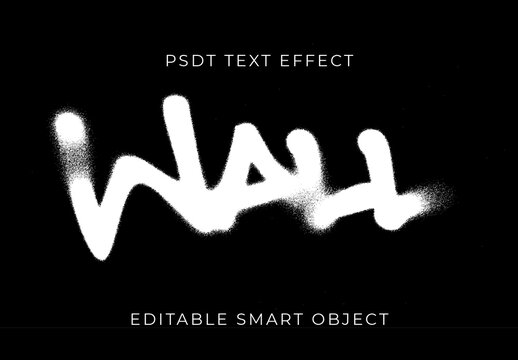 White Spray Paint Text Effect Graffiti Faded Font