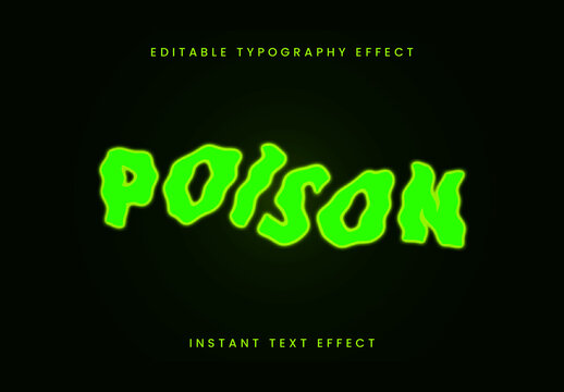 Green Toxic Text Effect Deformed Liquid Font