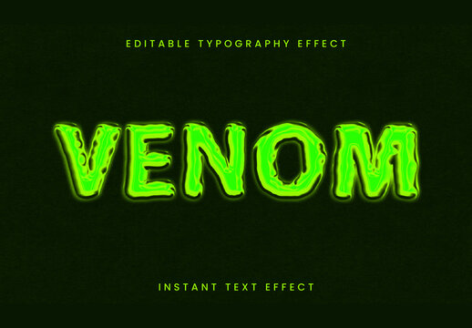 Green Toxic Text Effect Slime Bold 3D Font