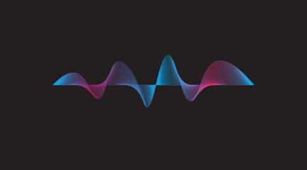 Abstract Sound Waveform in Gradient Colors