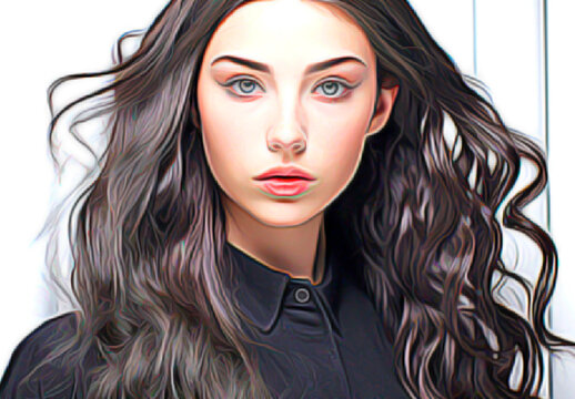Black And White Oil Painting Photo Effect