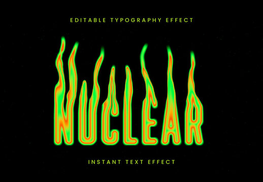 Green And Red Melting Acid Text Effect Heat Bold Font