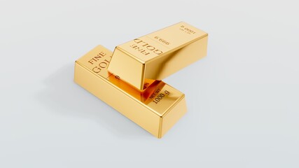 Shiny fine gold bars  &mdash; a symbol of wealth, luxury, and investment. Ideal for finance, banking, and economic