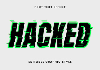 Black and Green Glitch Text Effect Cyberpunk Distorted Font