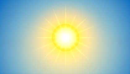 Obraz premium Vivid sun graphic on a gradient sky