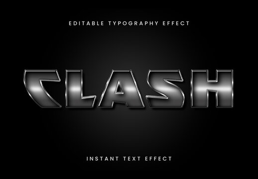 Black And Silver Metallic Blockbuster Cinematic Text Effect 3D Bold Font
