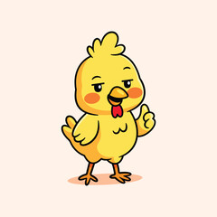 Cute Chicken cartoon Illustration 1