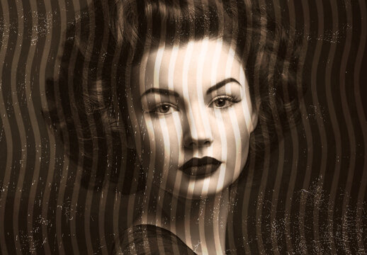Brown And Black Classic Currency Engraved Photo Effect