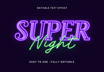 Purple and Green Neon Sign Text Effect Glowing Script Font