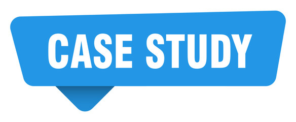 case study sticker. case study blue sign isolated on transpatent background
