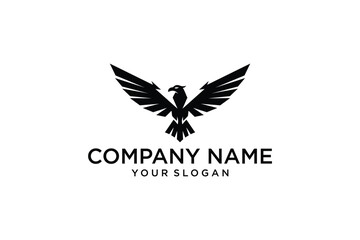 Obraz premium Eagle soaring logo design vector