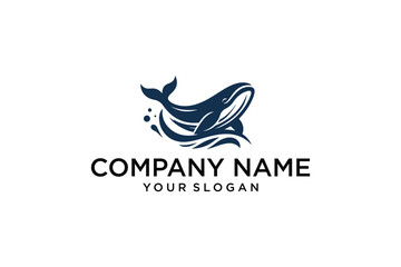Creative whale logo symbol vector illustration