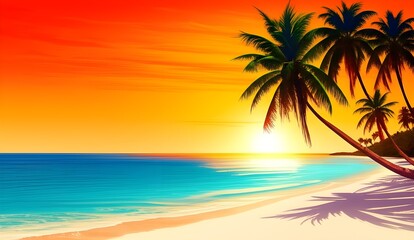 Tropical Sunset Beach