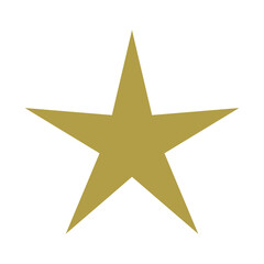 Star Icon. Golden Star Symbol For Designs.