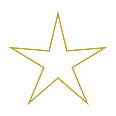 Star Icon. Golden Star Symbol For Designs.