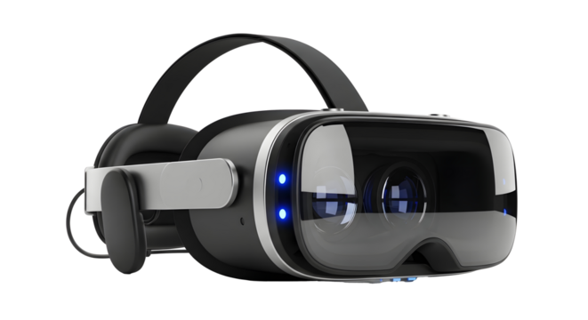 Immerse yourself in virtual reality with these sleek, modern VR goggles, perfect for gaming, education, and exploring new digital worlds with stunning visuals
