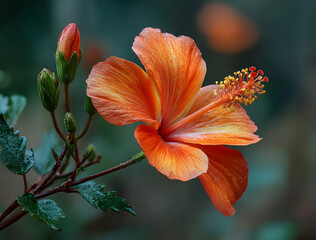 Fototapeta premium orange flower in the garden