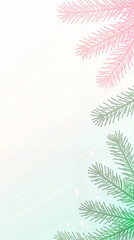 Obraz premium Pastel holiday background with pink and mint tones, gentle sparkle, empty space for text, Christmas and festive celebration concept