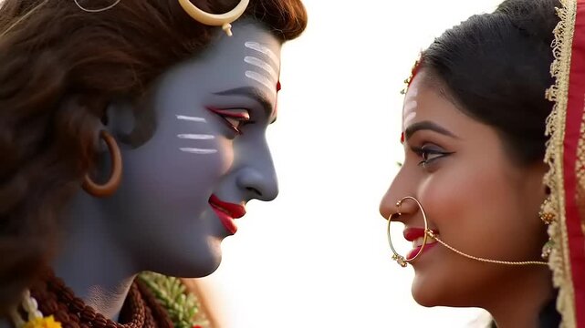 Shiva with Parvati, Indian Deity, and Love.