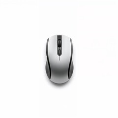 Wireless computer mouse isolated on pure white background.