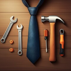 Father’s Day Celebration with Tools and Tie