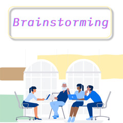 Brainstorming Session – Editable SVG Illustration with Transparent Background for Creative Thinking & Team Collaboration

