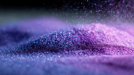 A Captivating Close-Up of Shimmering Glitter Particles Creating a Dreamy, Colorful Landscape of Sparkles and Light Reflections