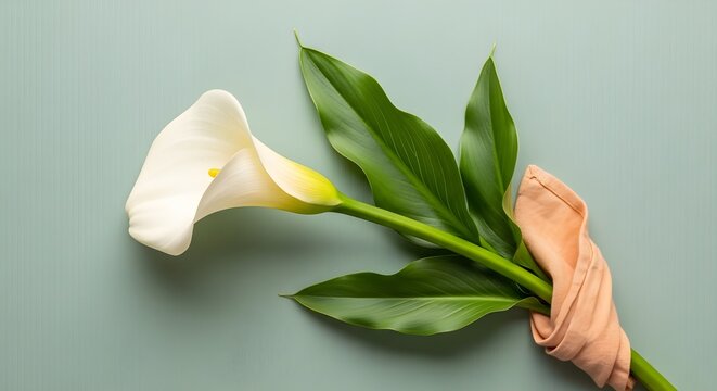 Elegant Calla Lily Blossom A Symbol of Beauty and New Beginnings Close-Up