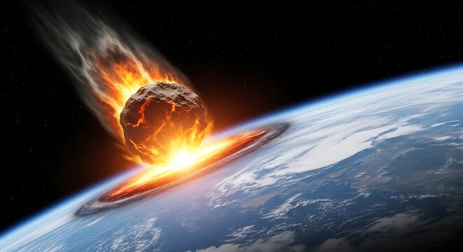 Asteroid impact on earth