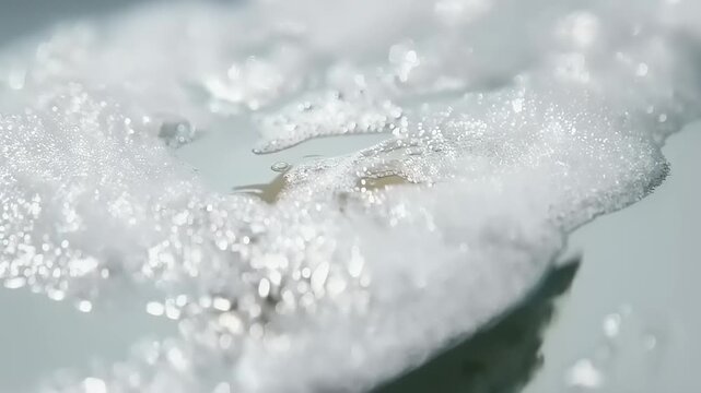 Bath sponge in bubbles