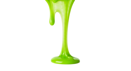 Vibrant Green Slime Dripping Down.